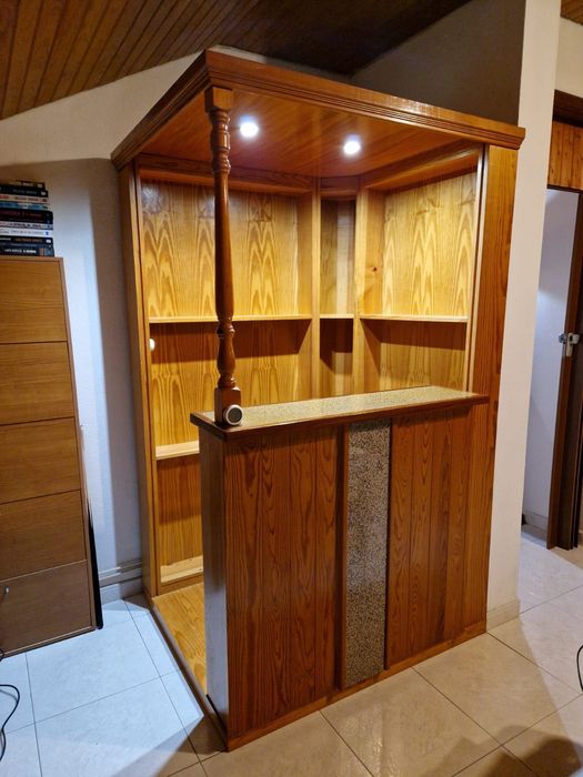 Bar móvel madeira sala