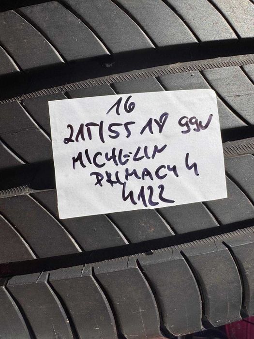 4 opony 215/55/18 michelin primacy 4 lato jak nowe dot 4122