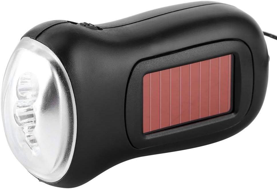 FOTABPYTI Latarka solarna z dynamo, zasilana energią słoneczną