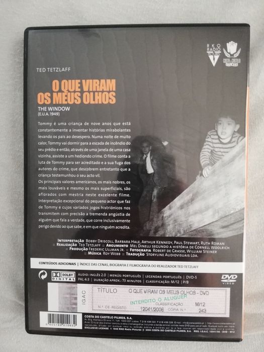 Dvd do filme clássico "O Que Viram os Meus Olhos" (portes grátis)