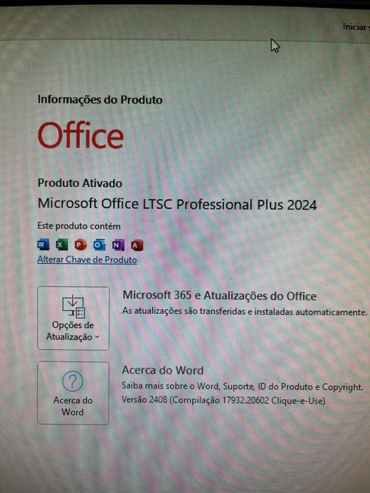 Conjunto PC Desktop + Monitor + Teclado + Rato + Cabos