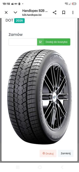 Opony zimowe 235/55/19 Ling long Nowe 2026 r gwarancja faktura VAT   Audi Q5 Volvo