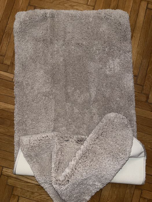 Mały dywan nowy szary beżowy 150x60