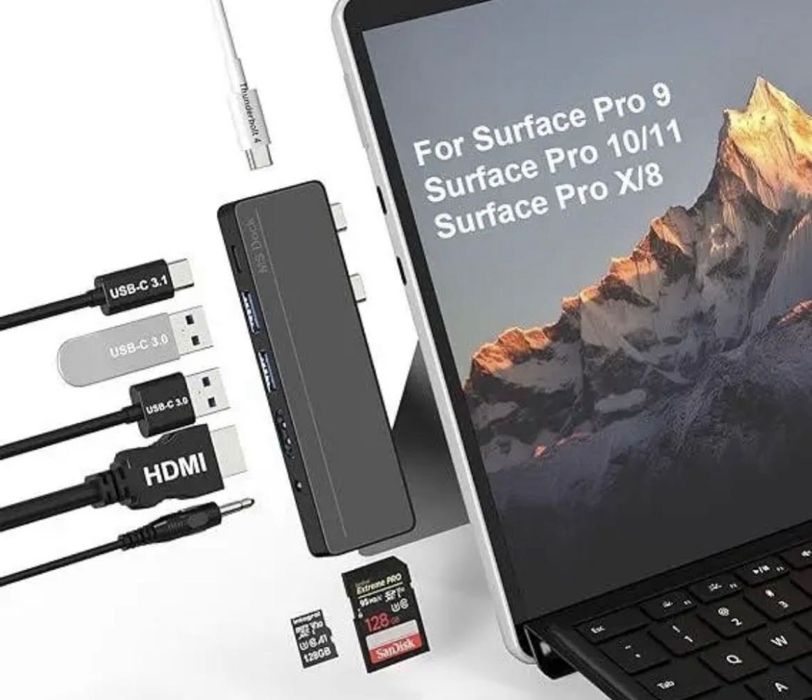 Док-станція для Surface Pro 8/9/ X- багатопортовий концентратор