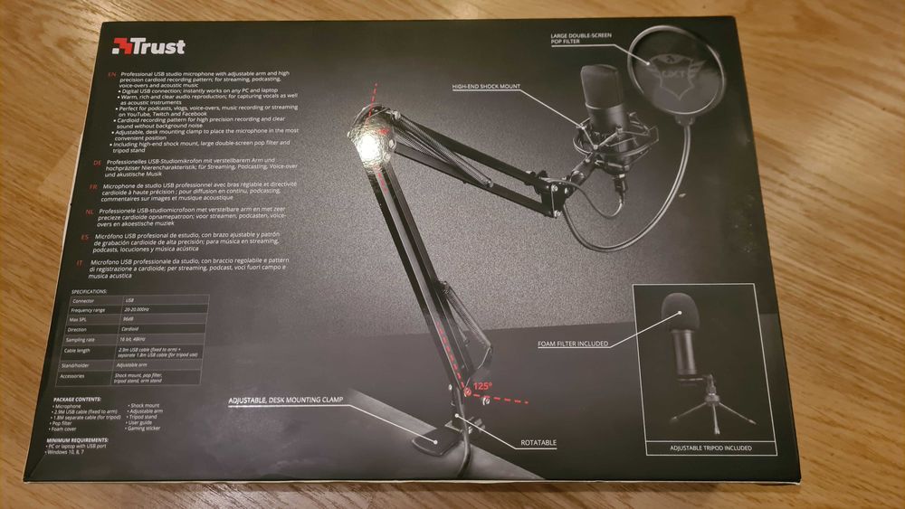 Microfone Gaming TRUST GXT 252+ Emite Plus Streaming