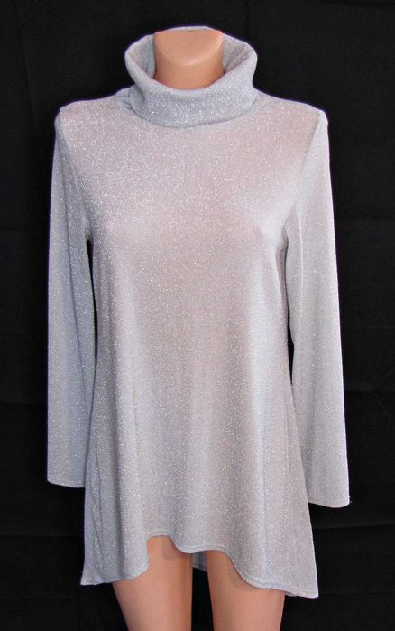 Layers Paris srebrna tunika z golfem S/M