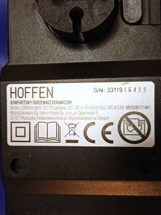 Minigrzejnik kompaktowy ogrzewacz ceramiczny Hoffen