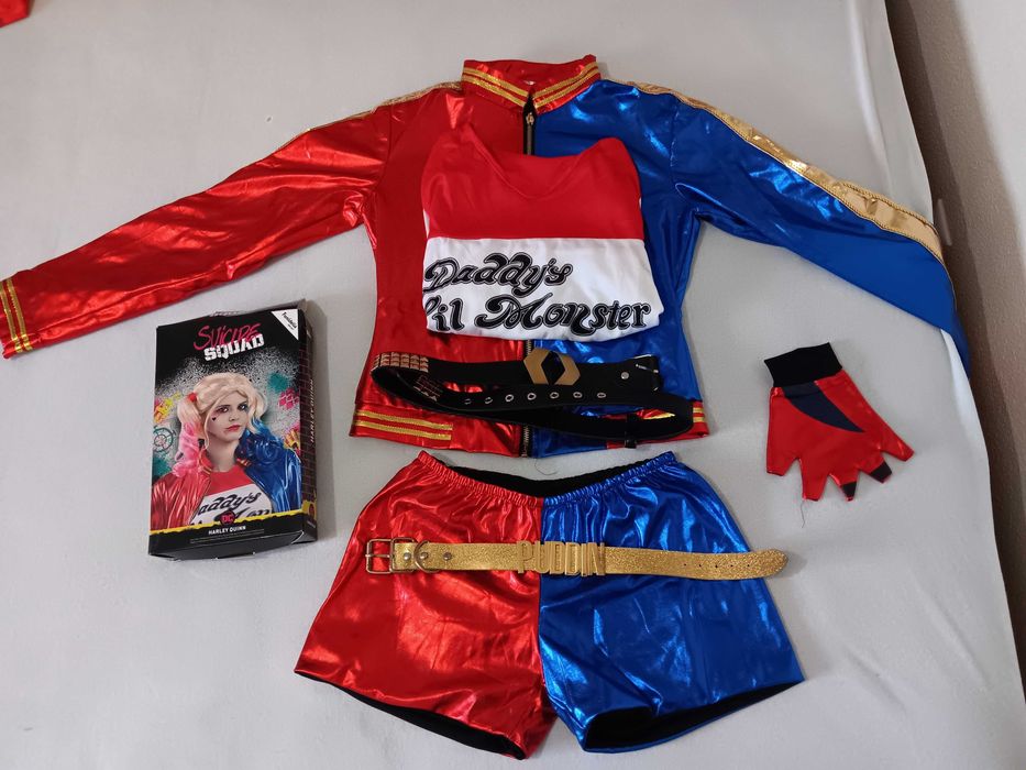Fato Harley Quin Cosplay,Halloween,Tamanho S