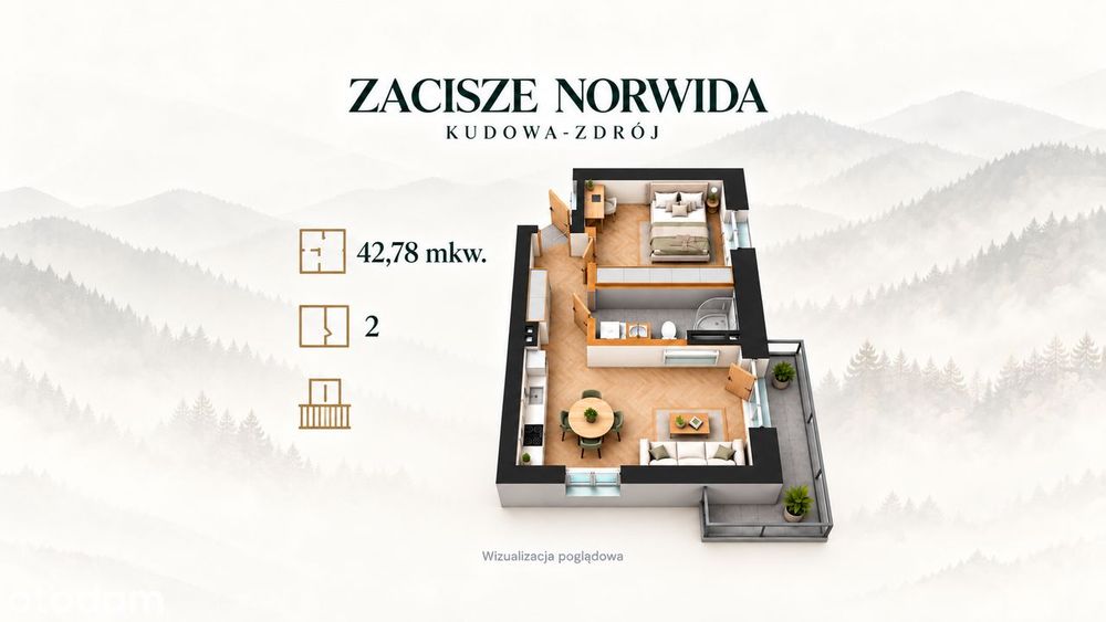 Zacisze Norwida | Kudowa-Zdrój | 2 pokoje | spokojna lokalizacja| 2028