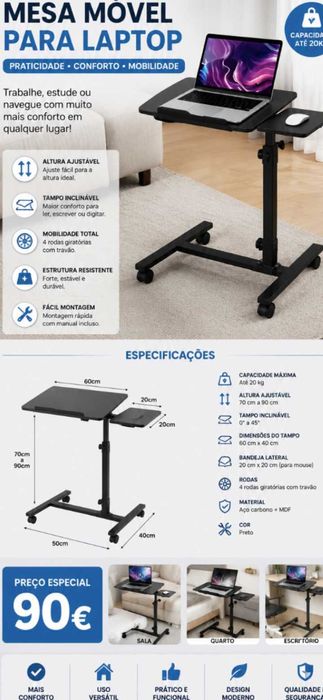 Mesa computador 90€. Oportunidade
