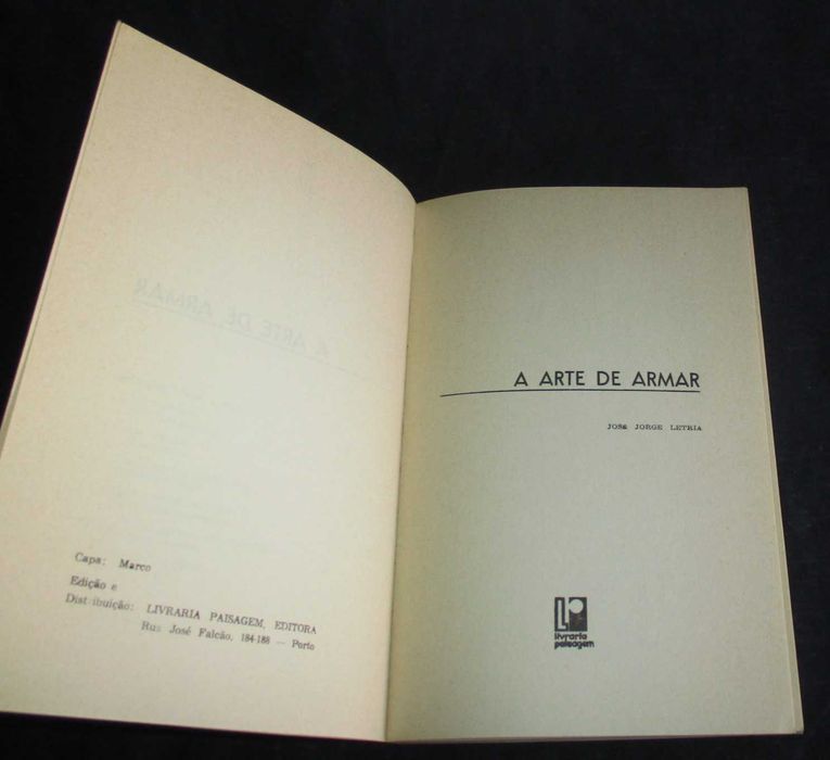 Livro A arte de armar José Jorge Letria Raro