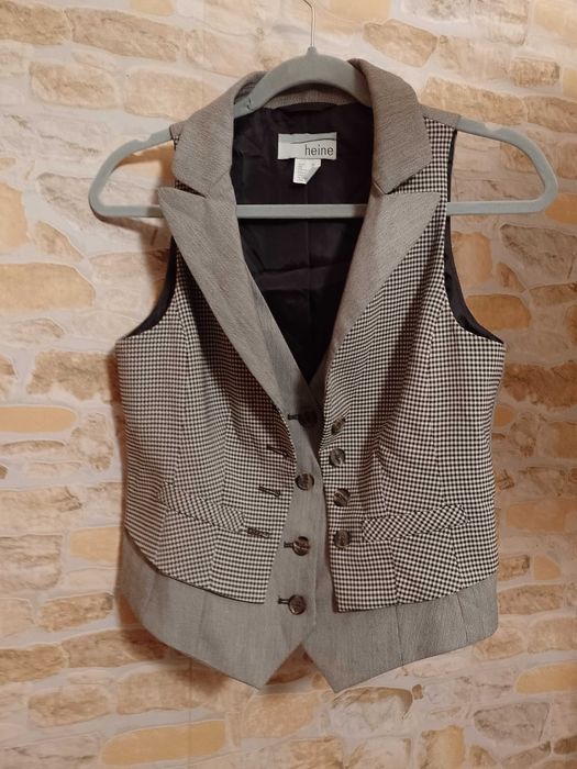 (36/S) Heine/ Wytworna, biznesowa kamizelka garniturowa z Londynu