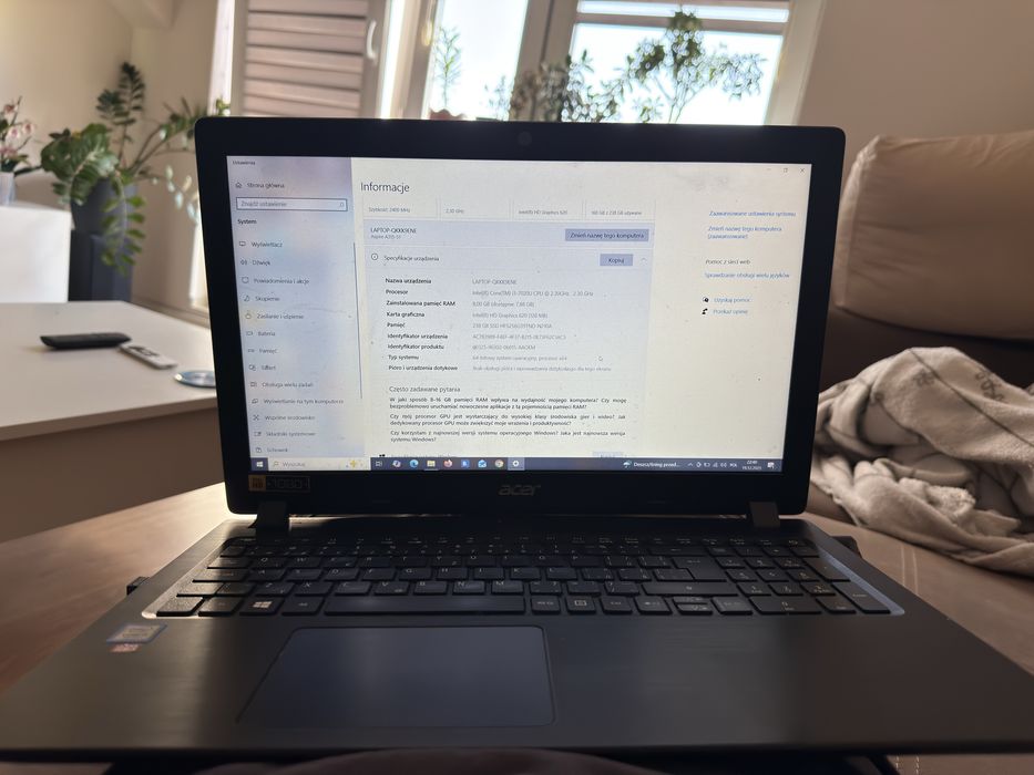 Laptop acer aspire a315-51