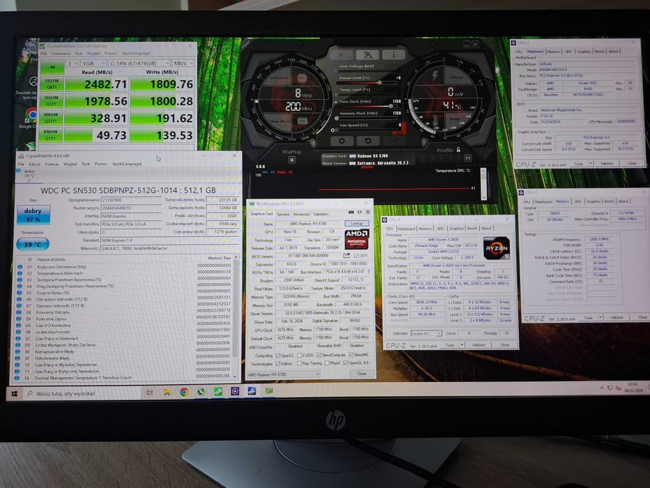 KOMPUTER DO GIER - RX 5700 | RYZEN 5 2600 | 16 GB RAM | ARGB