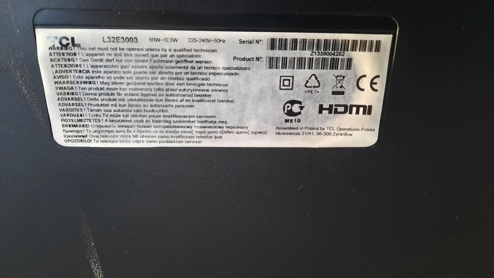TCL L32E3003 tv 32cale