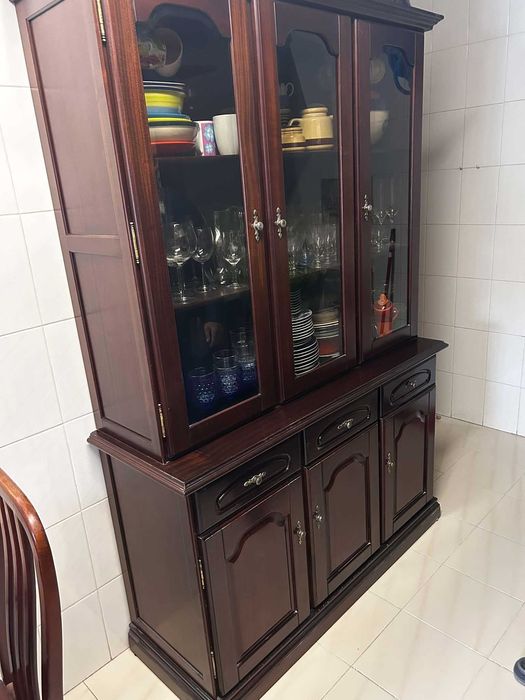 Louçeiro de cozinha em mogno