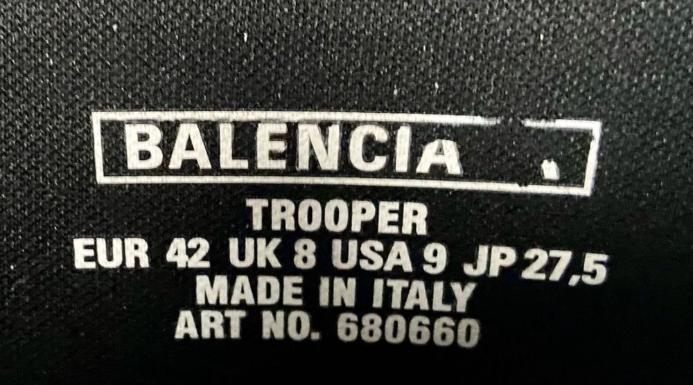 Balenciaga trooper 42