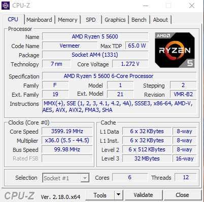 ПК на базе AMD Ryzen 5 5600 + 32GB RAM