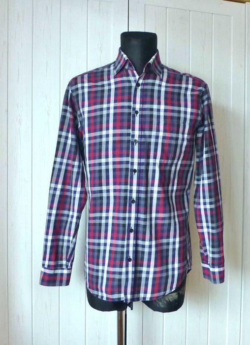 Bosweel męska dżinsowa koszula w kratę M