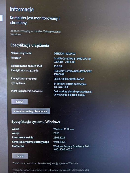 Mocny PC Gaming i5-8400 / GTX 1060 6GB / 16GB RAM / SSD + 1TB