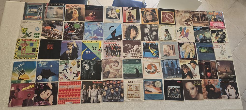 190 discos de vinil usados e antigos
