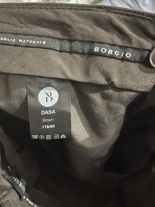 Garnitur BORGIO - Dasa brąz slim fit