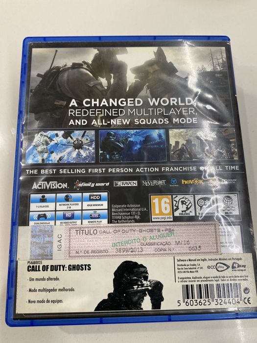 Jogo PS4 Call Of Duty Gohsts