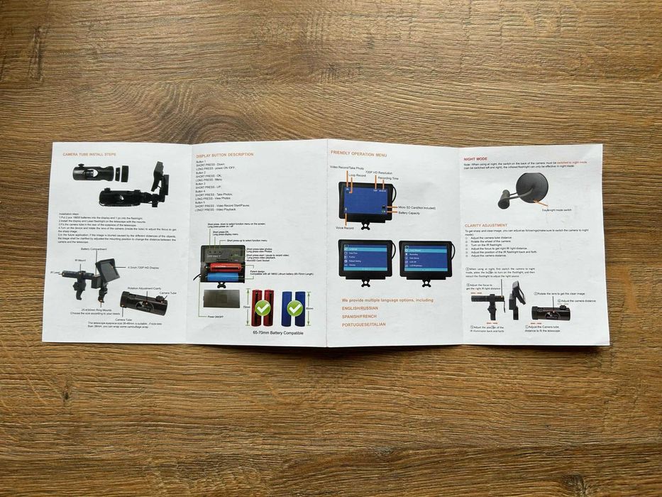 Nasadka Luneta z noktowizorem nagrywanie wideo 720p hd