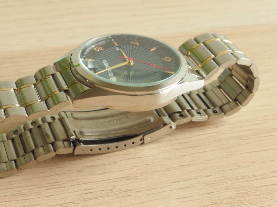 fi 37mm zgrabny męski zegarek BRENER japan movt datownik quartz