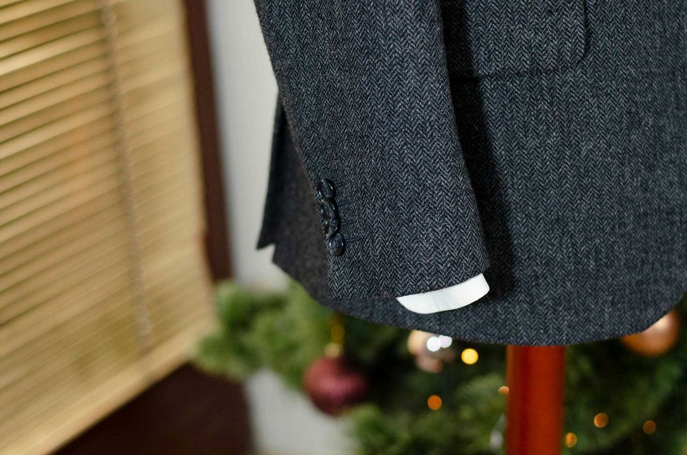 Marynarka tweedowa r48, 100% camelhair, wełna wielbłądzia, herringbone