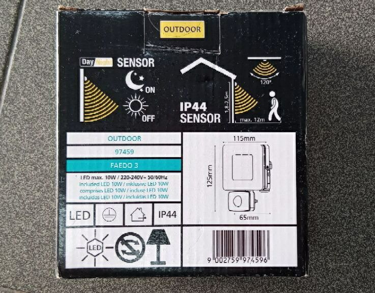 Projector de exterior regulável com sensor de movimento (NOVO)