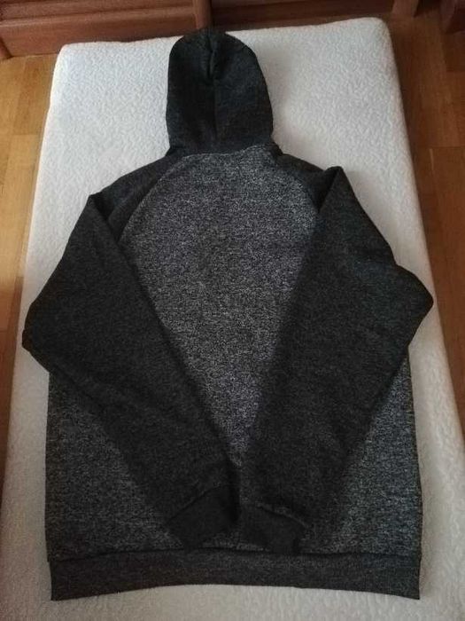 bluza męska z kapturem na suwak 4 XL szara