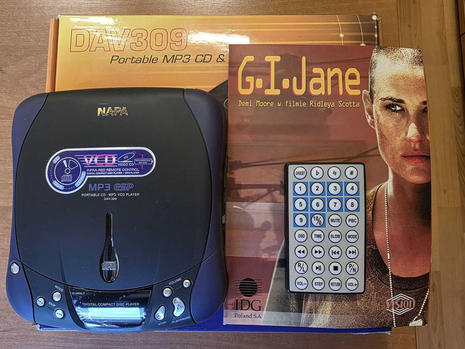 Odtwarzacz NAPA DAV309 pilot NOWY VideoCD MP3 CD-R CD-RW film GRATIS UNIKAT okazja
