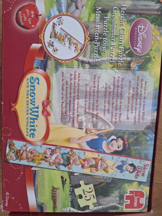 Puzzle królewna Śnieżka i 7 krasnoludkow