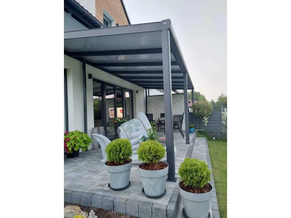 Zadaszenie aluminiowe PRO z dachem poliwęglanowym 300x406 m