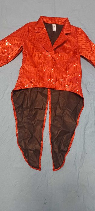 Frak cyrkowy  czerwony  cyrkoniowy rozmiar M