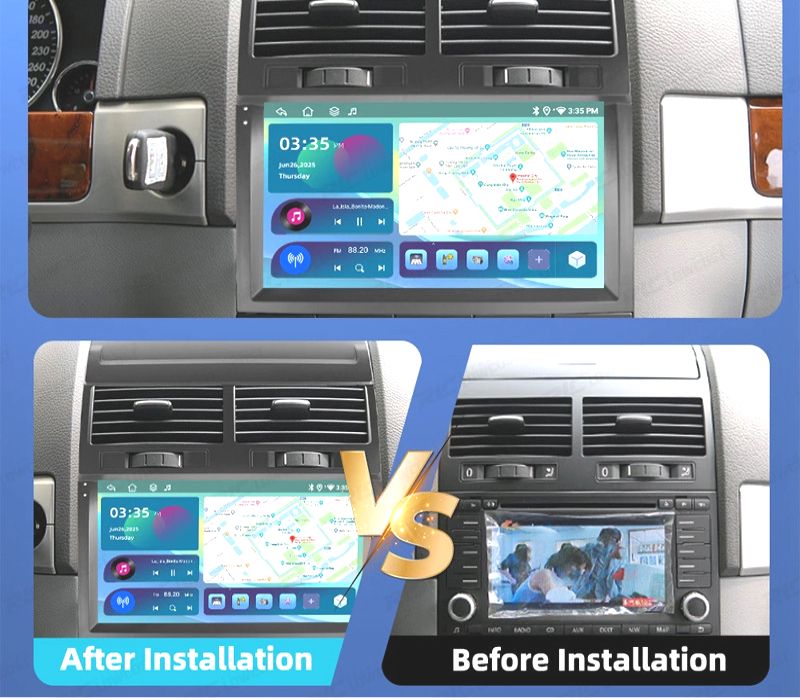 RÁDIO GPS ANDROID 13 VOLKSWAGEN TOUAREG 02-10