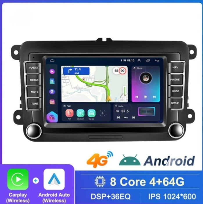 Rádio Android Volkswagen Seat Skoda