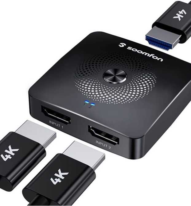 Comutador SOOMFON HDMI 4K, bidirecional 2.0