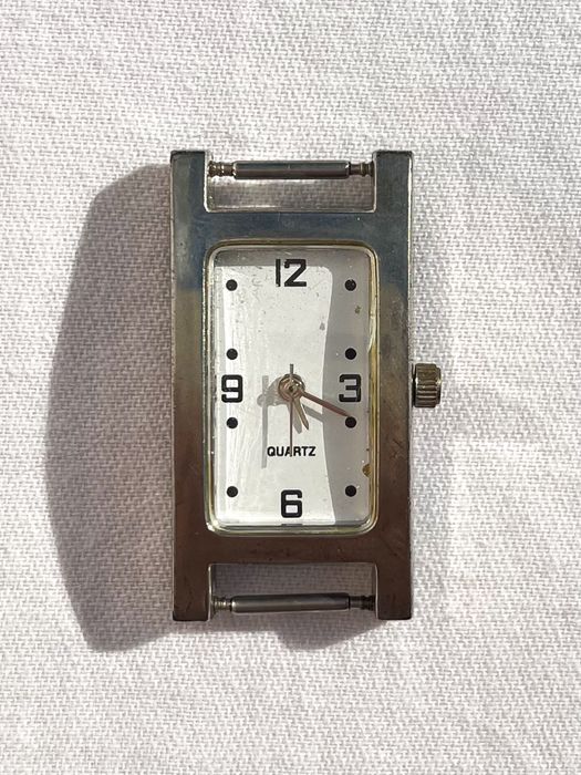 kwadratowy damski srebrny zegarek na rękę Quartz