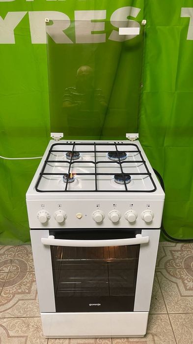 Газова плита б/в Gorenje 50/60 поджигом, газ контроль, духовка газовая подсветкой грилем.