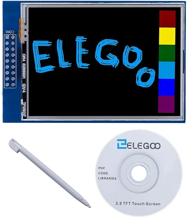 Elegoo Ekran Dotykowy z Wyświetlaczem TFT Arduino 2,8 cala