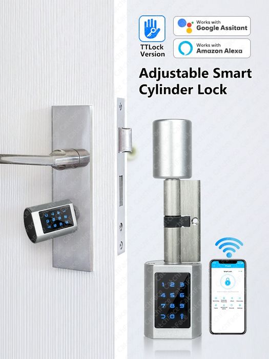 Fechadura Inteligente TTLock 70mm Bluetooth/Wi-Fi