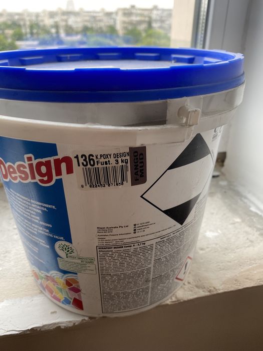 Фуга затирка эпоксидная для швов Mapei 136 3 кг затирка епоксидна