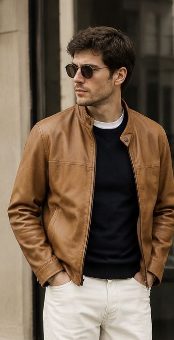 Шкіряна куртка Massimo Dutti
