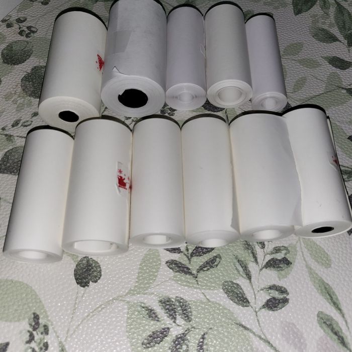 Kieszonkowa mini drukarka termiczna kotek (Drukuś) + GIGA ZESTAW 20 rolek