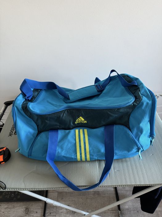 Adidas Equipment Torba Duffel Niebieska Żółte Paski M