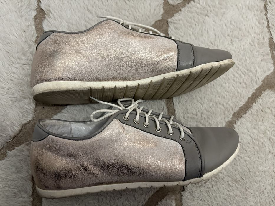 Skórzane półbuty, czółenka, sneakersy NoeVision, stan bdb, r. 36