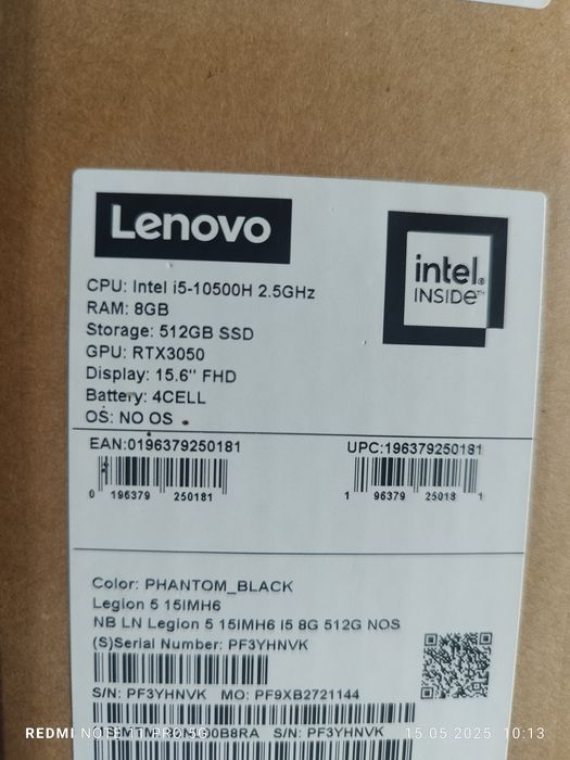 Ноутбук Lenovo Legion 5 15IMH6 Phantom Black