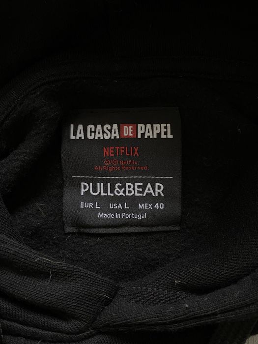 Czarna bluza z kapturem Dom z papieru La casa de Papel Pull&Bear